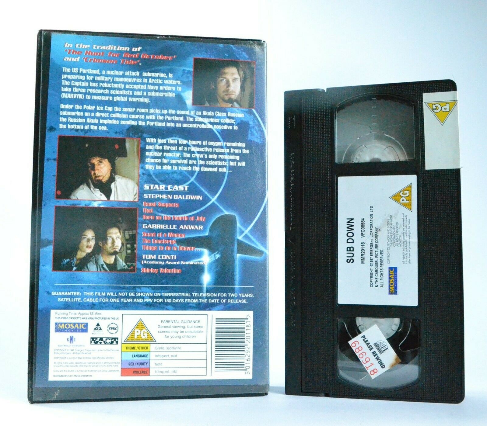 Sub Down: Drama (1997) - Take The Dive - Large Box - Ex-Rental - S.Baldwin - VHS-