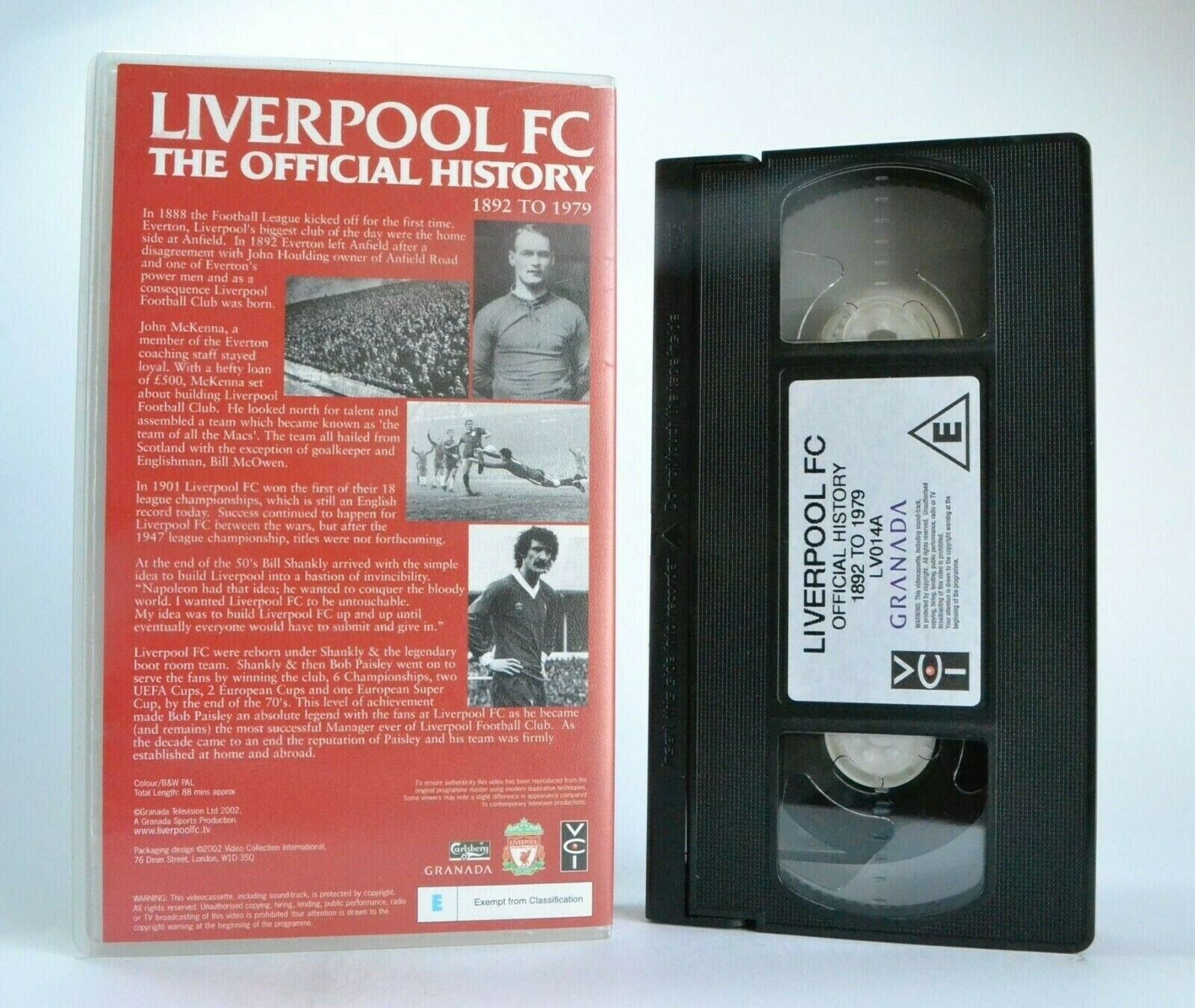 Liverpool FC: The Official History (1892-1979)/(1980-2002) - Football - Pal VHS-