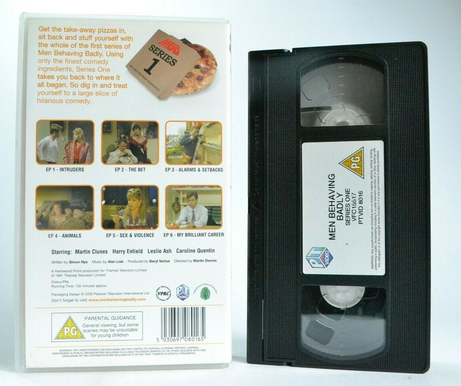 Men Behaving Badly: 1st Complete Series - TV Sitcom - Situation Comedy - Pal VHS-