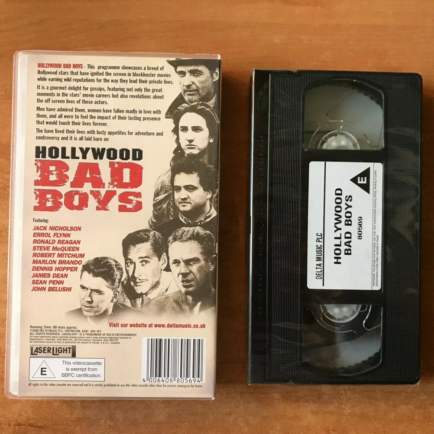 Hollywood Bad Boys; [New Sealed]: Marlon Brando - James Dean - Sean Penn - VHS-