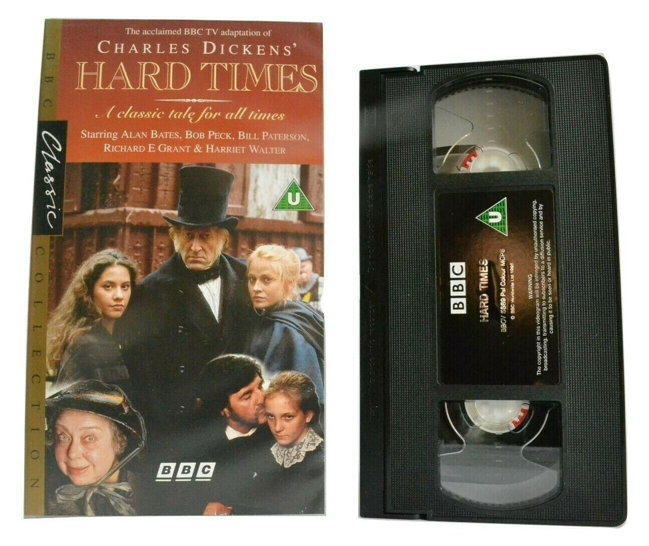 Hard Times (BBC) -<Charles Dickens>- TV Miniseries - Drama - Alan Bates - VHS-