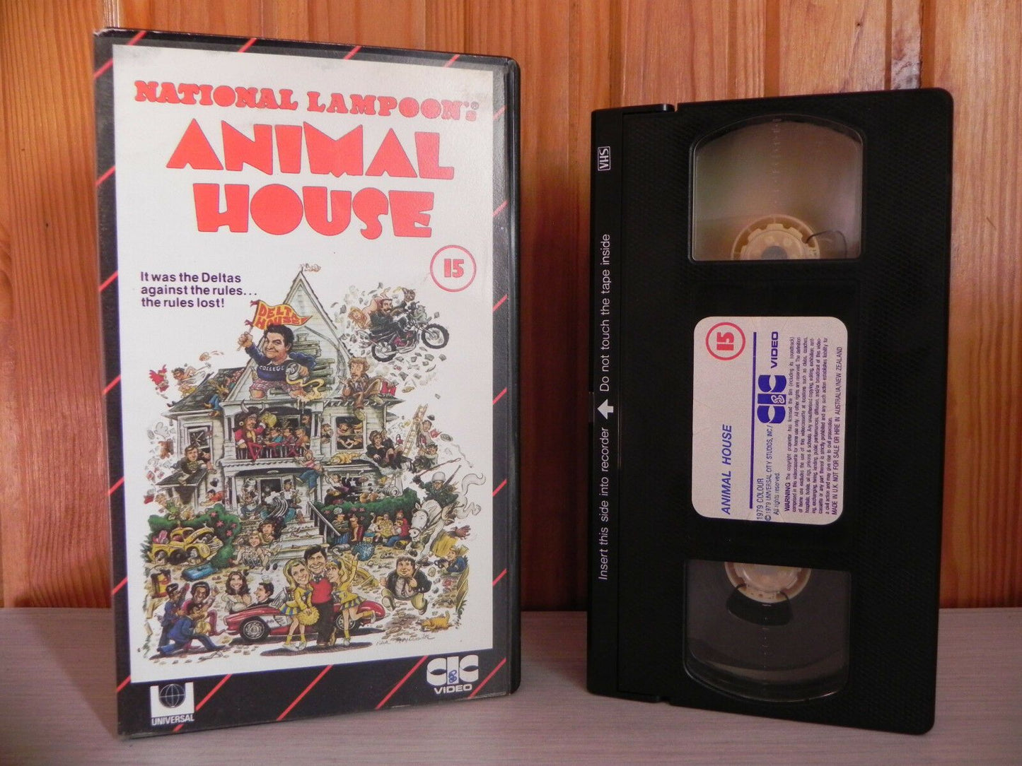 ANIMAL HOUSE - 1st CIC Release - National Lampoon - Pre-Cert - John Belushi VHS-