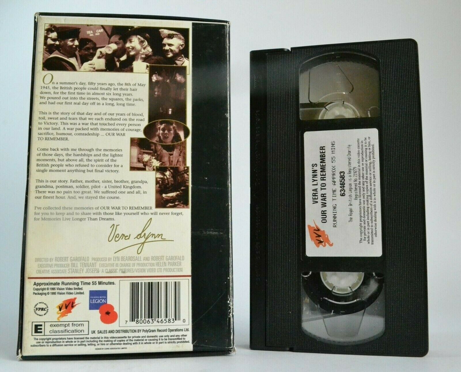 Our War To Remember [Vera Lynn] - Carton Box - Documentary - World War 2 - VHS-