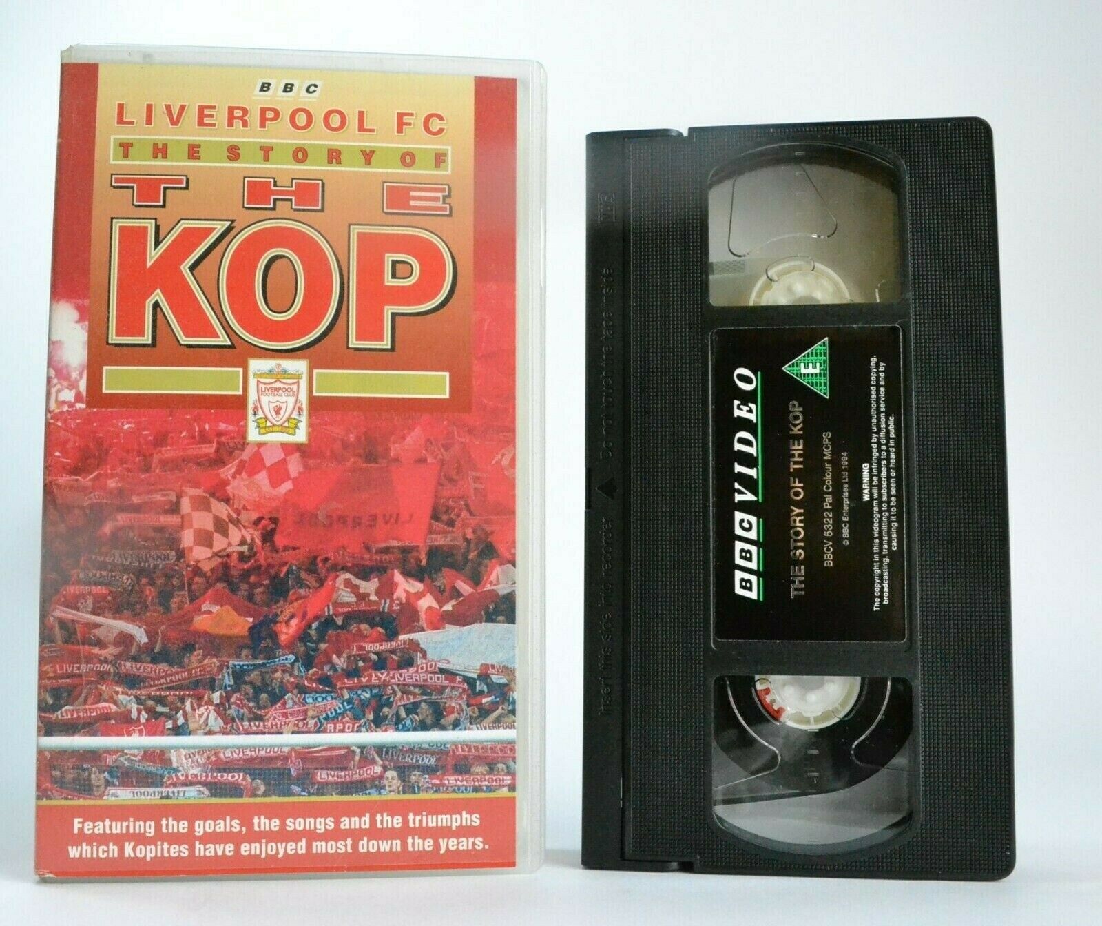Liverpool FC: The Story Of The Kop - John Motson - Football - Sports - Pal VHS-