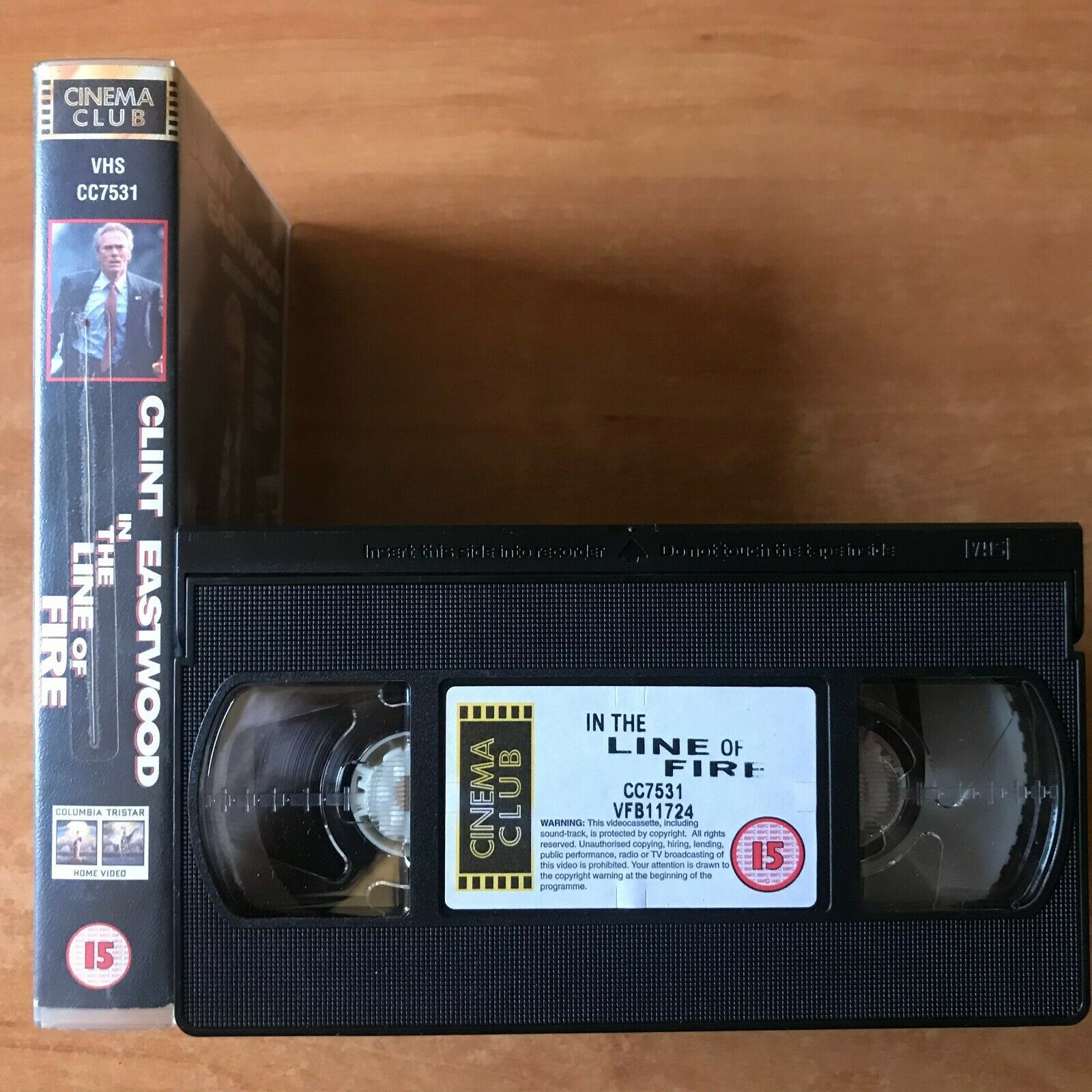 In The Line Of Fire (1993): Crime Action - Clint Eastwood / John Malkovich - VHS-
