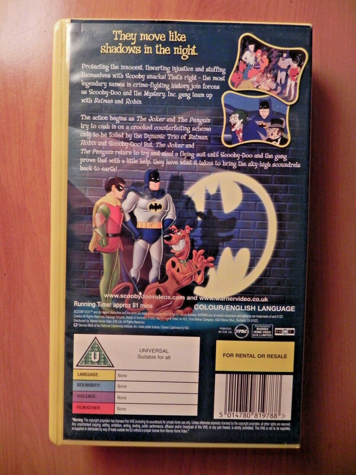 Scooby-Doo Meets Batman (2002) - Mystery Animation - Children's - Pal VHS-