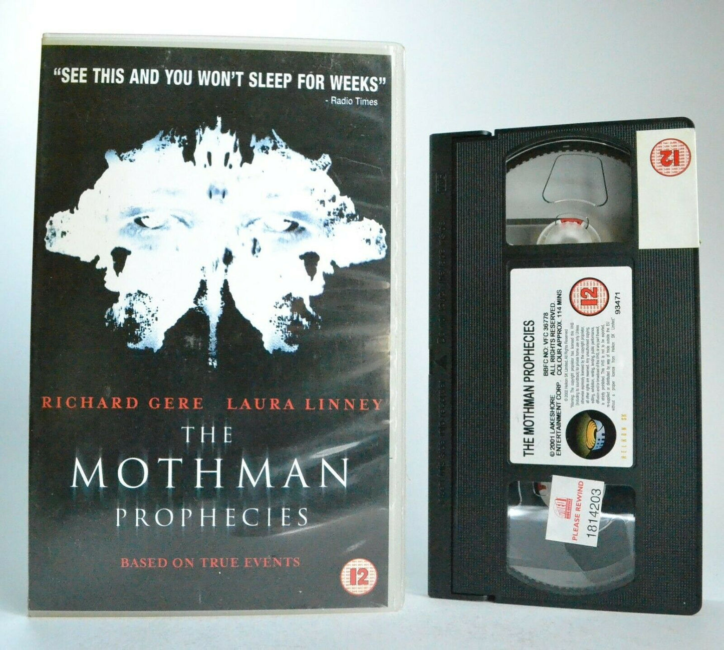 The Mothman Prophecies: Based On True Events - Thriller - Large Box - Pal VHS-