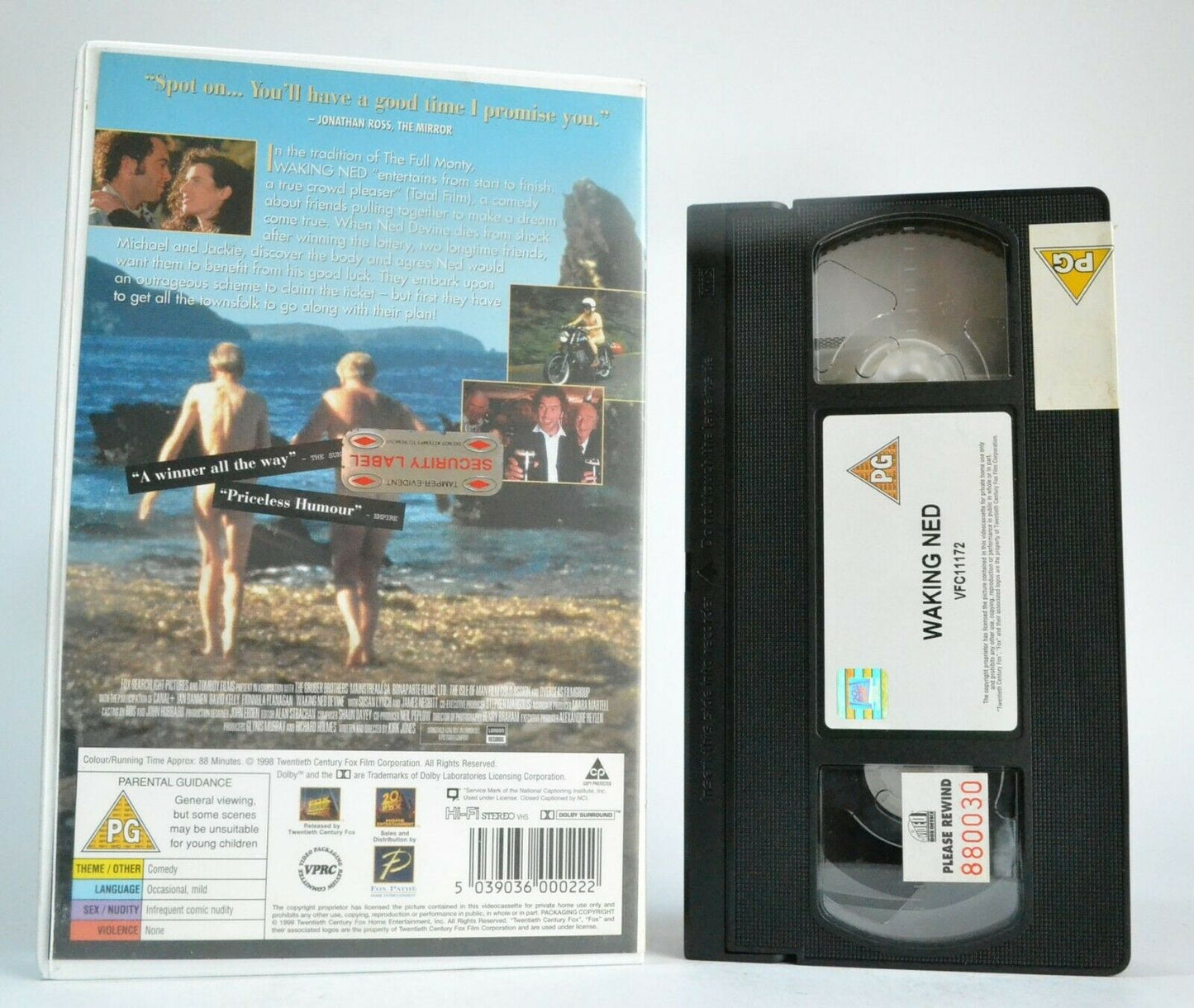 Waking Ned (1998) - British Comedy - Large Box - Ian Bannen/David Kelly - VHS-