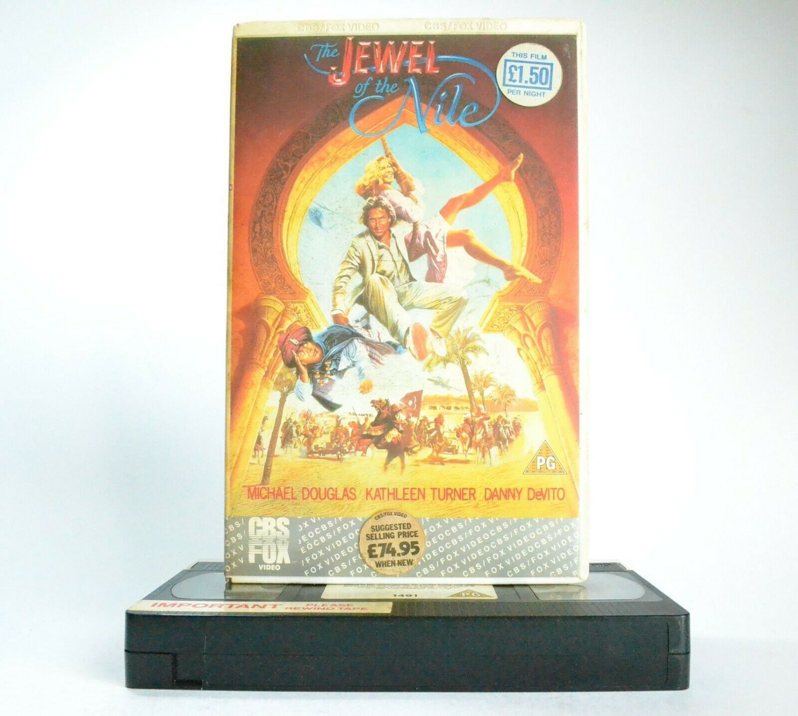 The Jewel Of The Nile: CBS/FOX (1985) - Action Comedy - Michael Douglas - VHS-