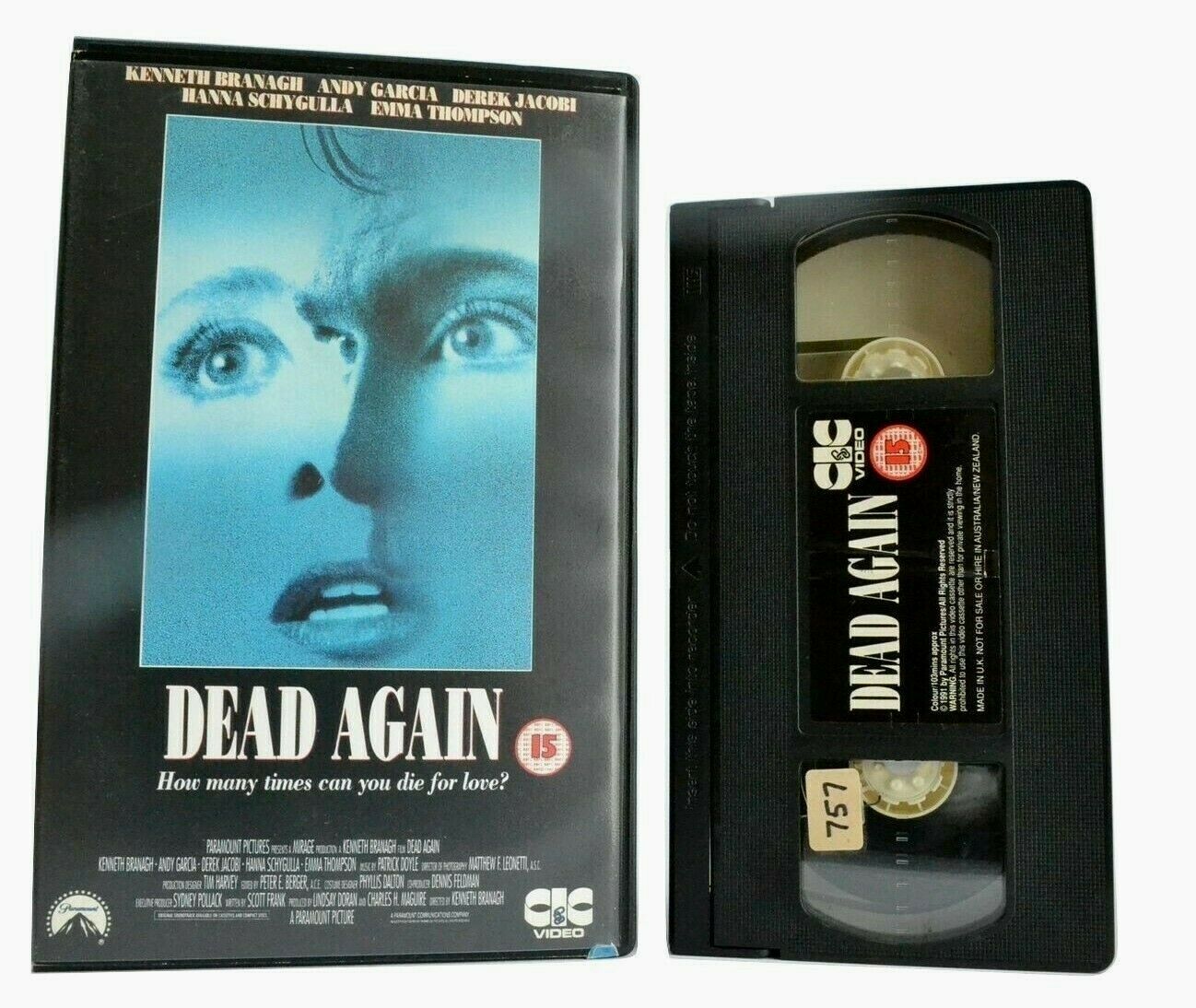 Dead Again (1991) - Romantic Thriller - Emma Thompson - Robin Williams - Pal VHS-