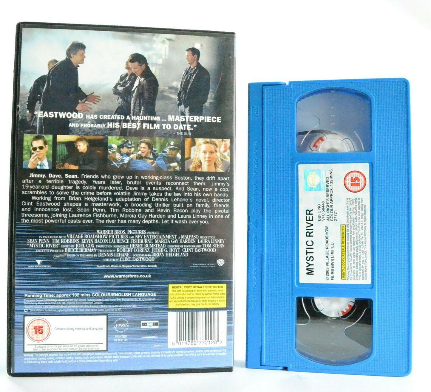 Mystic River: Film By C.Eastwood (1993) - Thriller - Large Box - S.Penn - VHS-