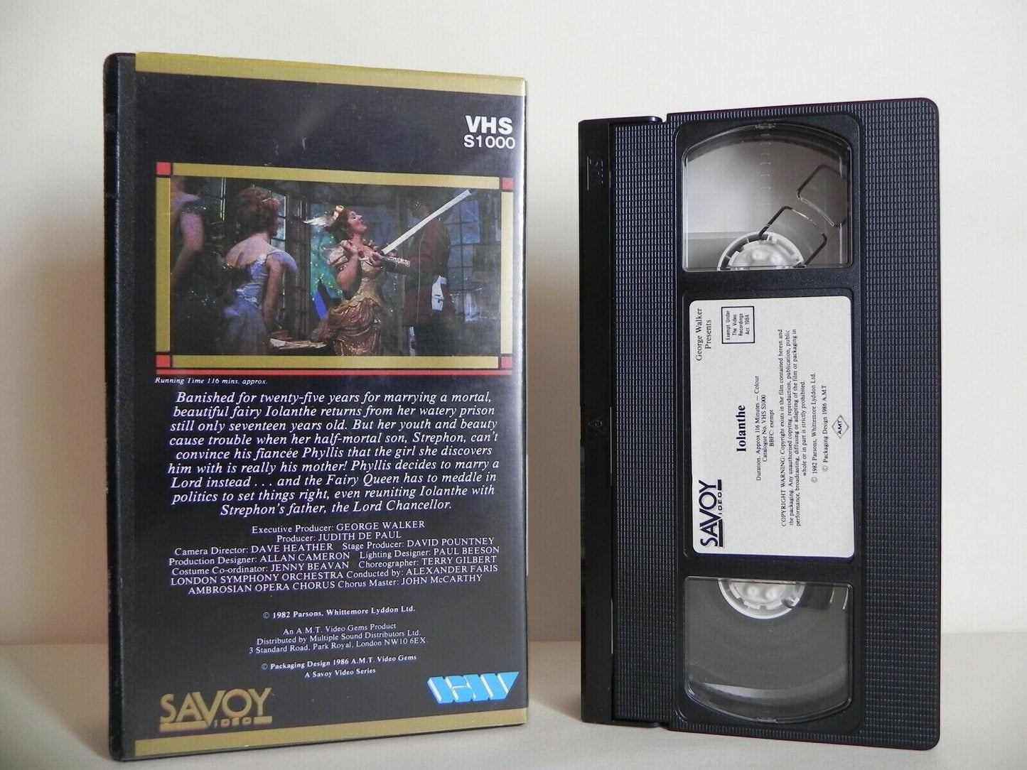 Iolanthe - Savoy Video - Gilbert & Sullivan - Derek Hammond-Stroud - Pal VHS-