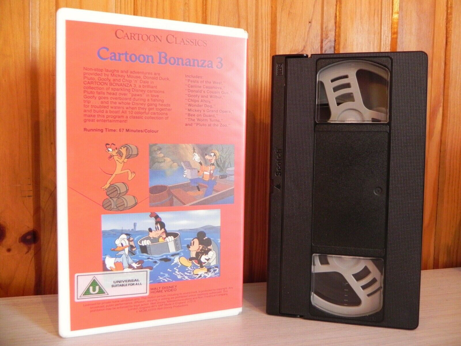 Beta Copy - Pre-Cert - Walt Disney Video - Cartoon Bonanza - Vol 3 - V.RARE VHS-