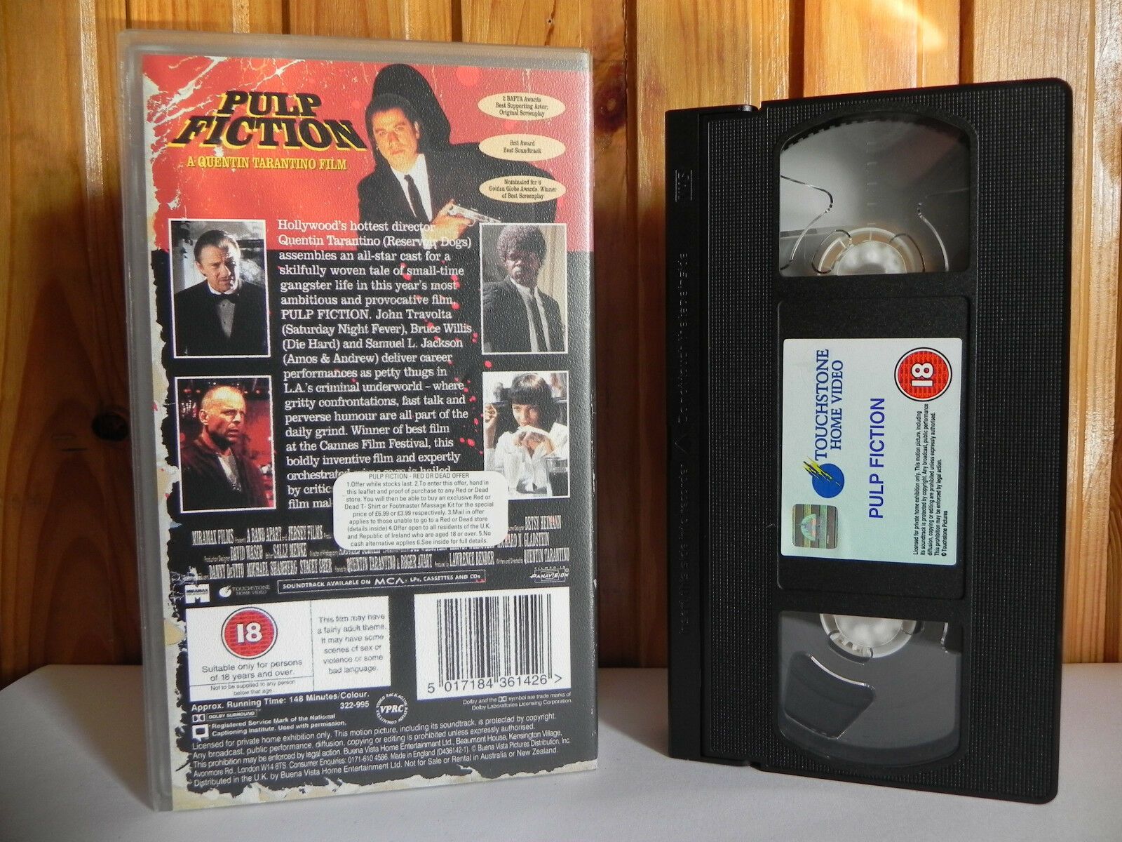 Pulp Fiction (1994); [Quentin Tarantino] - Crime Action - Uma Thurman - Pal VHS-