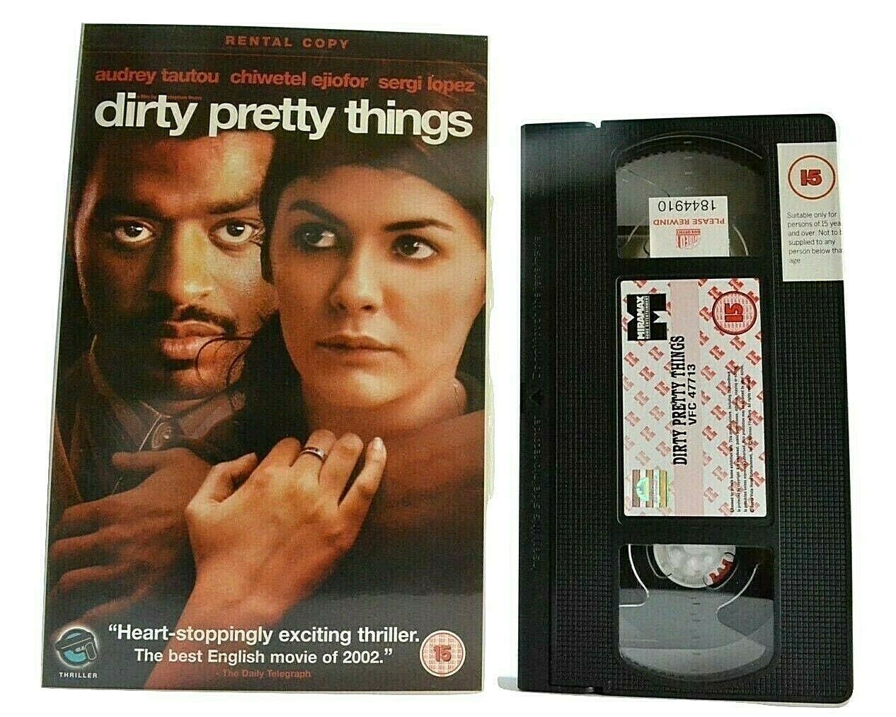 Dirty Pretty Things (2002) - Thriller - Large Box [Rental] - Audrey Tautou - VHS-