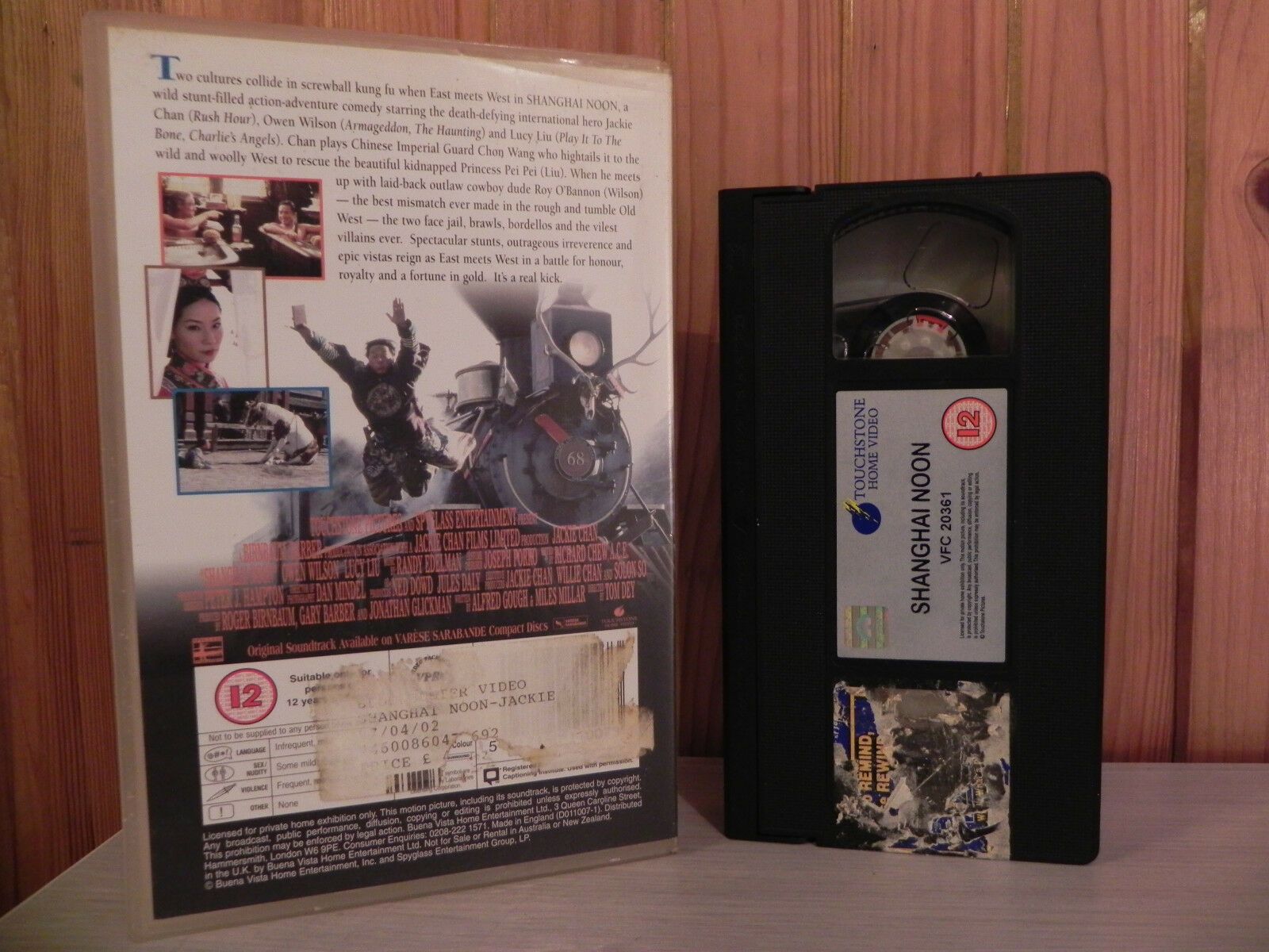 SHANGHAI NOON - Jackie Chan - Owen Wilson - Ex-Rental Video - Big Box - VHS-