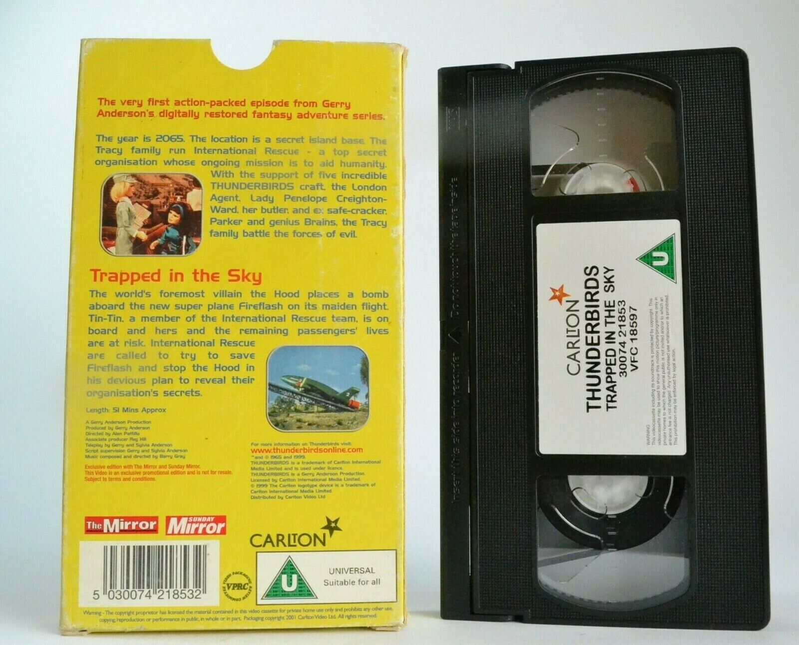 Thunderbirds: Trapped In The Sky - Animated - Action - Fantasy - Kids - Pal VHS-