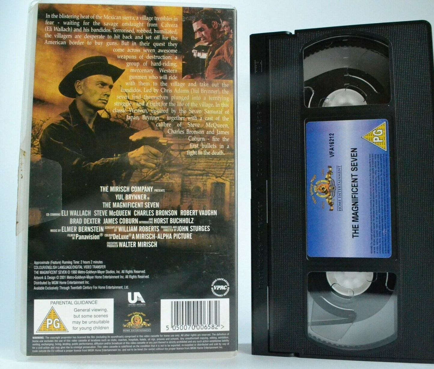 The Magnificent Seven (1960) - Western - Yul Brynner / Steve McQueen - Pal VHS-