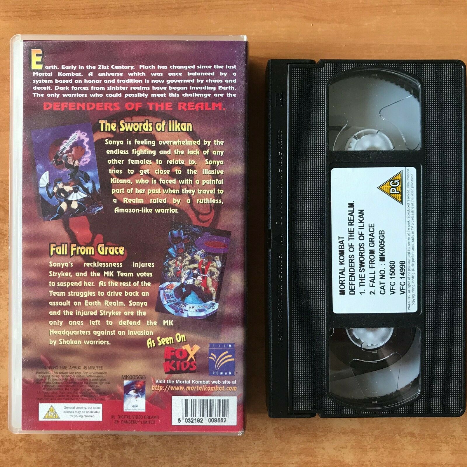 Mortal Kombat Defenders Of The Realm: The Sword Of IIKan - Children's - Pal VHS-