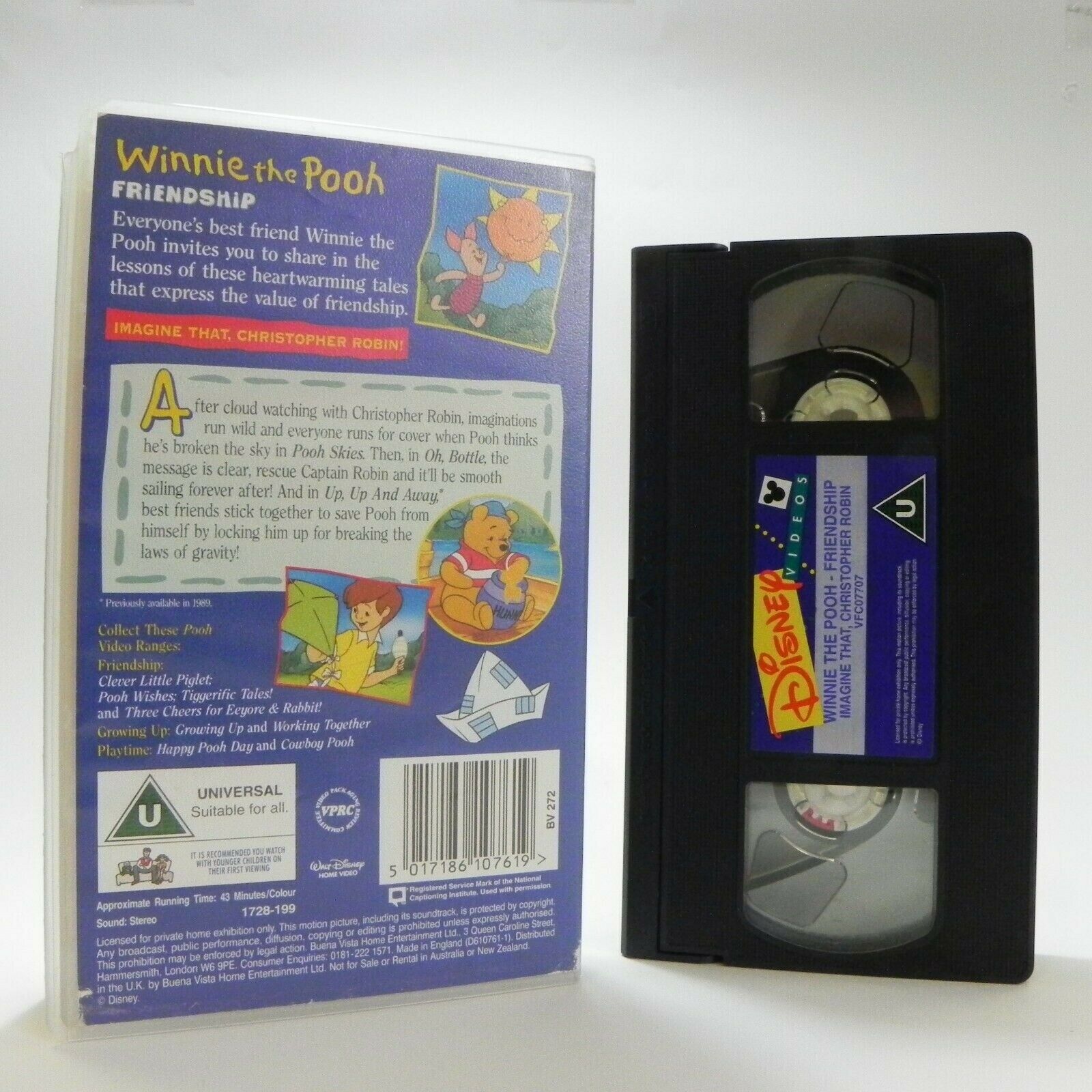 Winnie The Pooh: Imagine That, Christopher Robin! - Frendship - Children's - VHS-