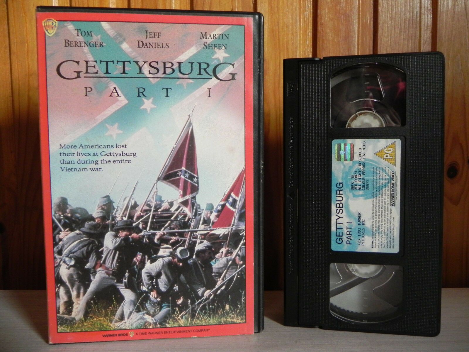 Gettysburg Part 1: Tom Berenger / Jeff Daniels; Drama [Large Box] Civil War - Pal VHS-