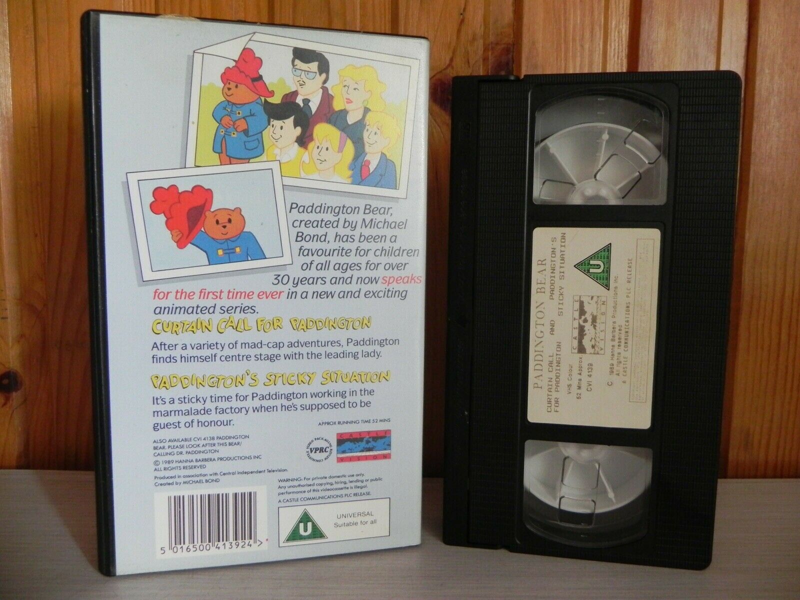 PADDINGTON BEAR - CURTAIN CALL - STICKY SITUATION - KIDS VIDEO - CASTLE 4139 VHS-