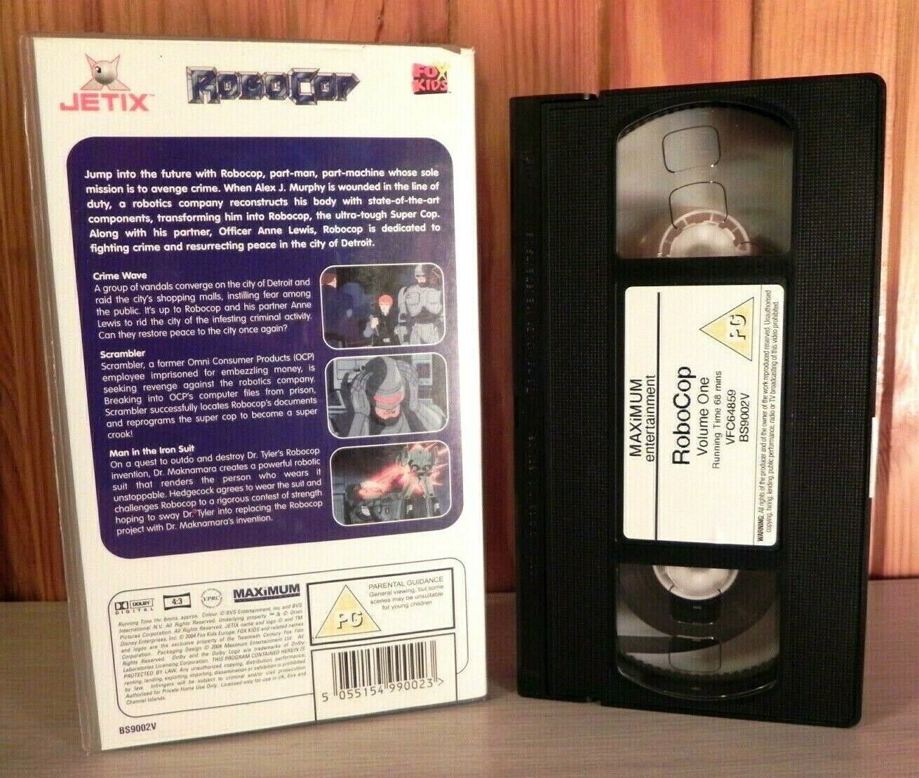 ROBOCOP - VOLUME 1 - KIDS CARTOON - PG - CHILDREN'S VIDEO - JETIX BS9002V- VHS-