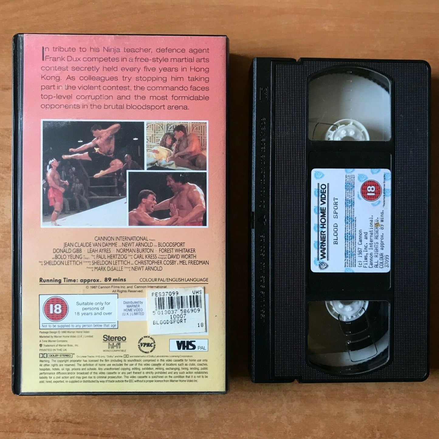 Bloodsport (1988): Van Damme Vs. Bolo Yeung - Cult Martial Arts Action - Pal VHS-