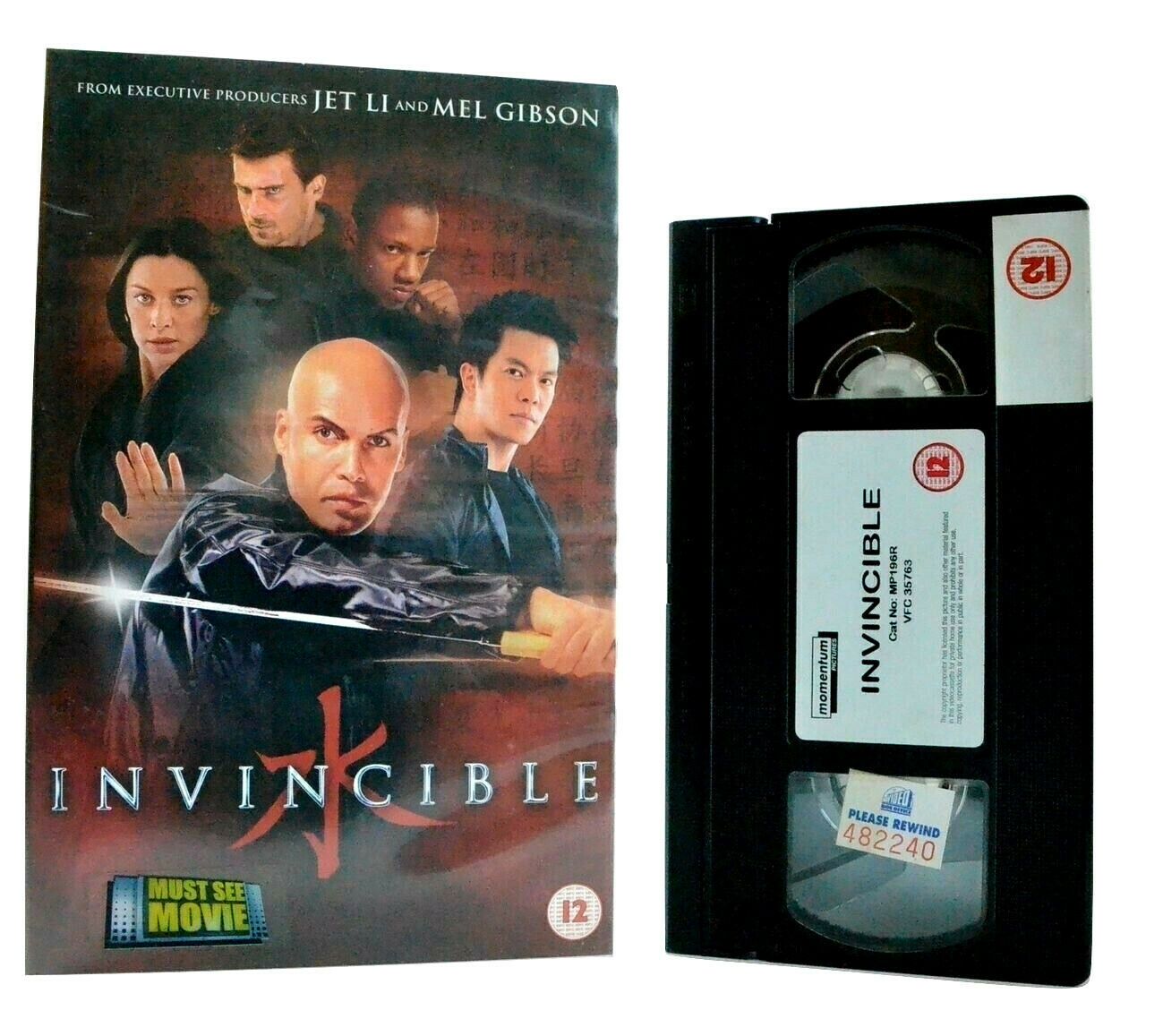 Invincible: (TV Movie) Producers Jet Li & Mel Gibson - Martial Arts - Rental VHS-