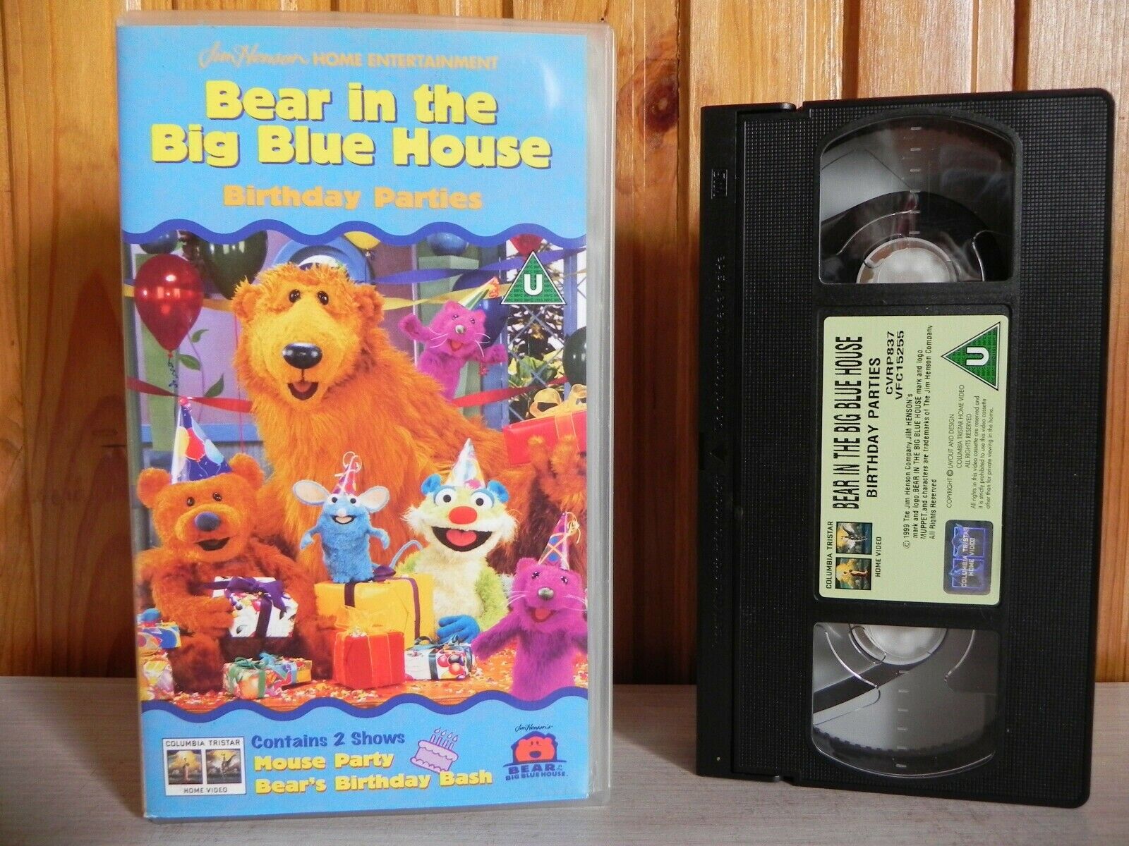 Bear In The Big Blue House - Birthday Parties - Kid's Education Games - Pal VHS-