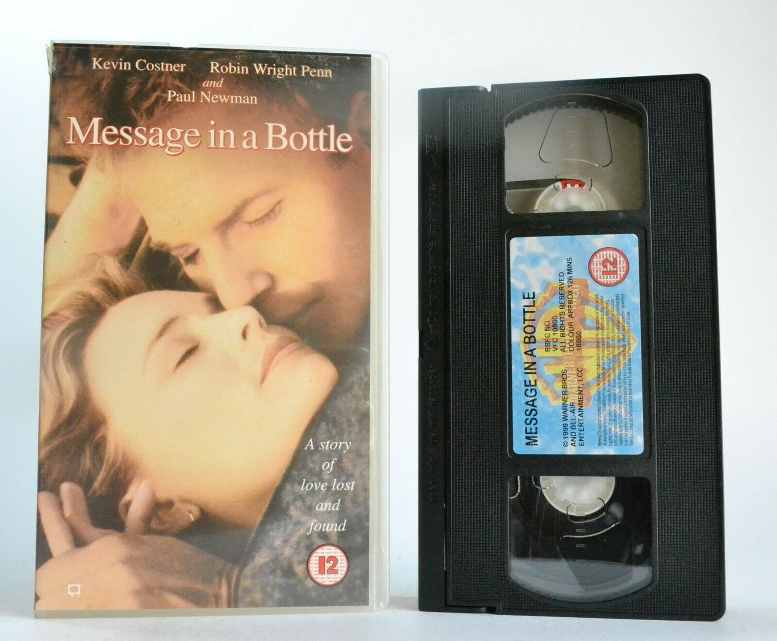 Message In A Bottle: Romantic Love Story - Kevin Costner/Robin Wright Penn - VHS-