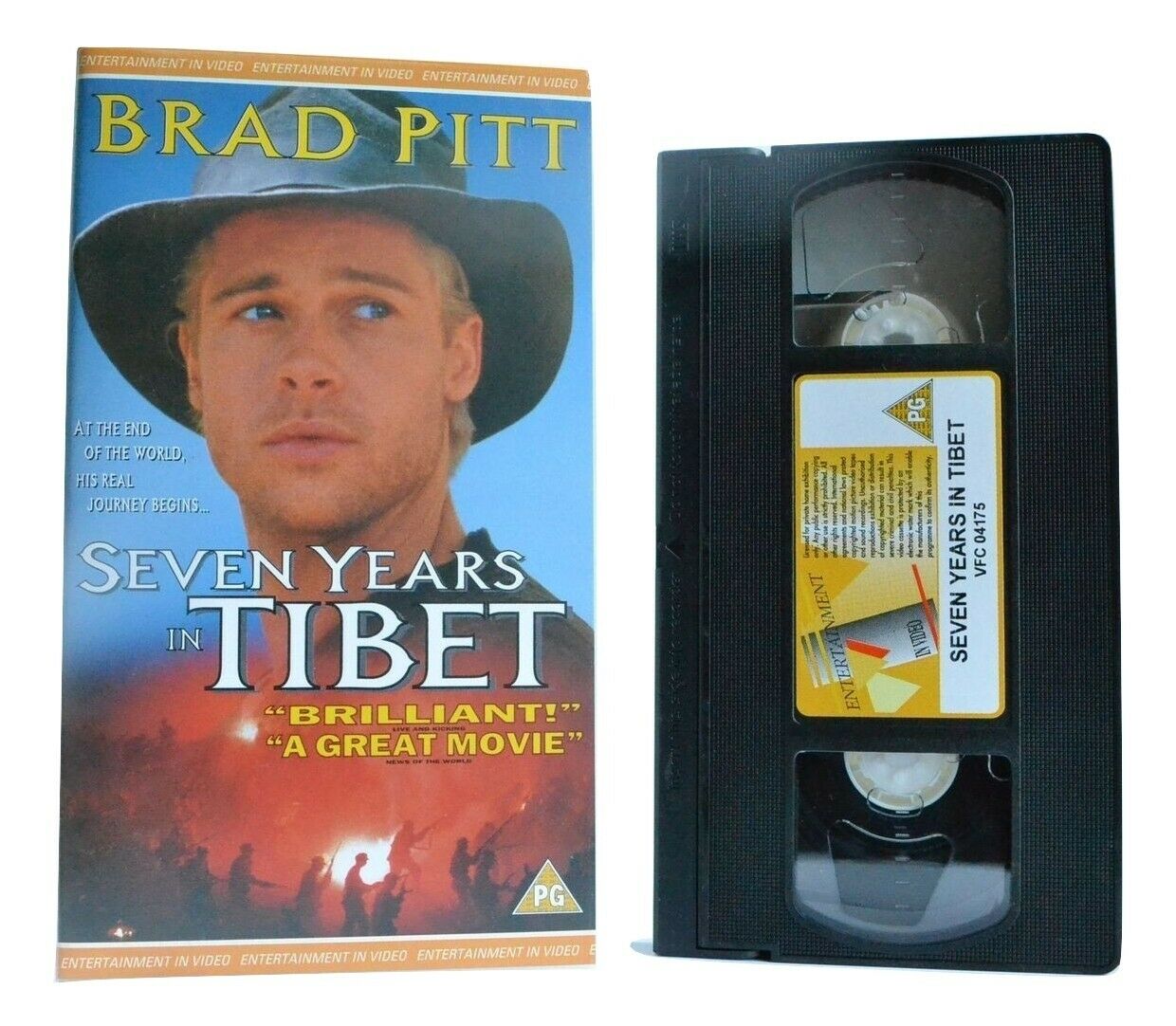 Seven Years In Tibet: Heinrich Harrer Biograpy - War Drama - Brad Pitt - Pal VHS-