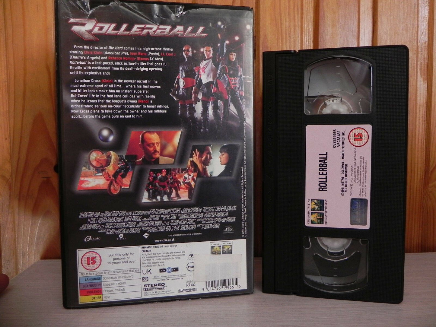 Rollerball (2002): Action Sci-Fi [Large Box] Rental - Jean Reno / LL Cool J - Pal VHS-