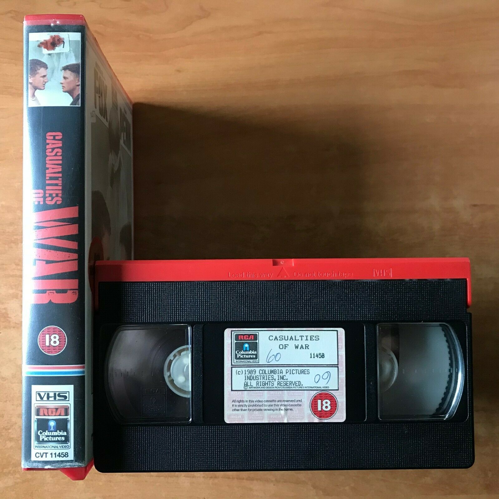 Casaualties Of War - Crime Drama [Large Box] Michael J. Fox/Sean Penn - Pal VHS-