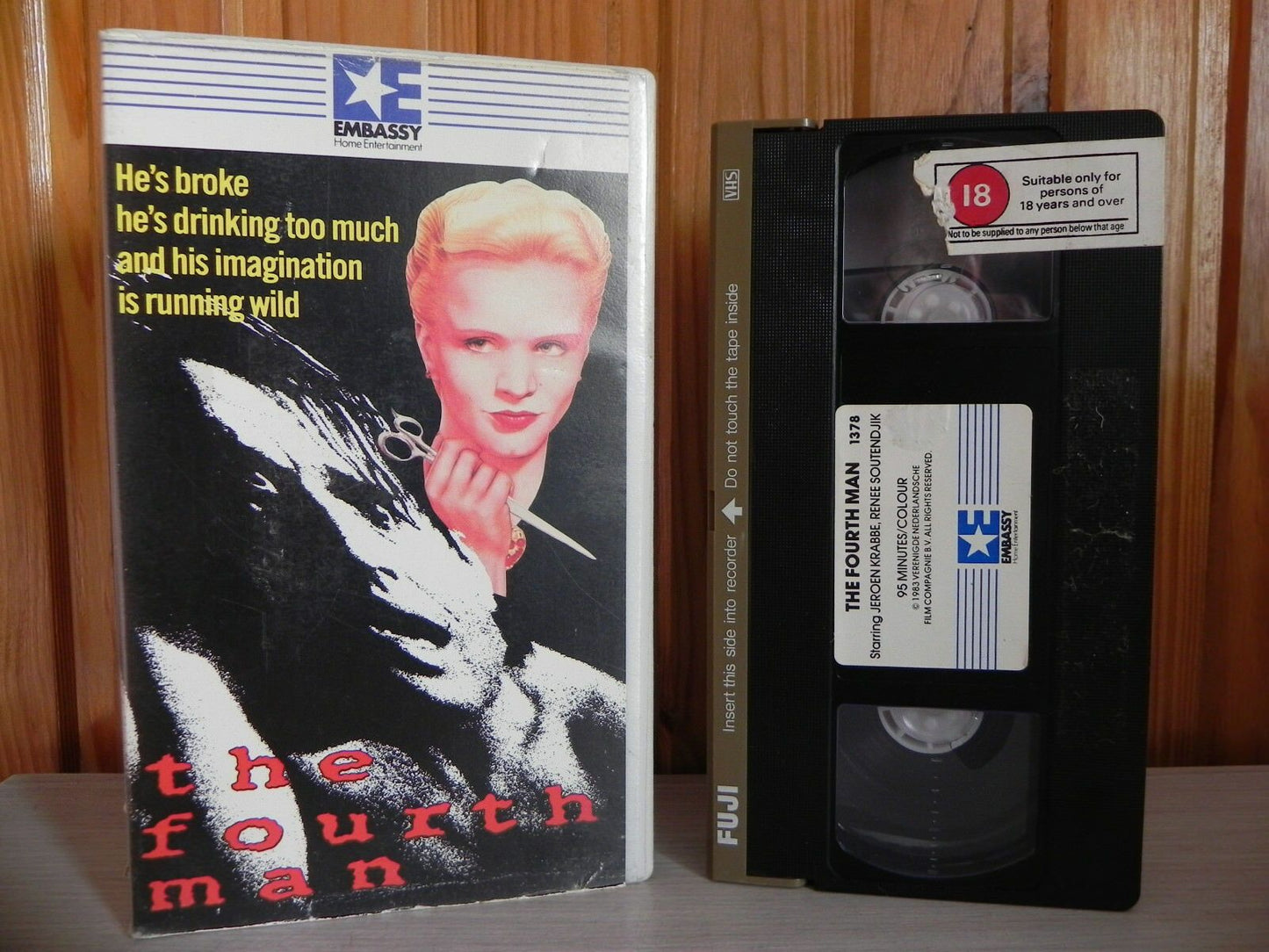 The Fourth Man - Jeroen Krabbe - Gay Int Pre-Cert - Psycho-Sexual Thriller - VHS-