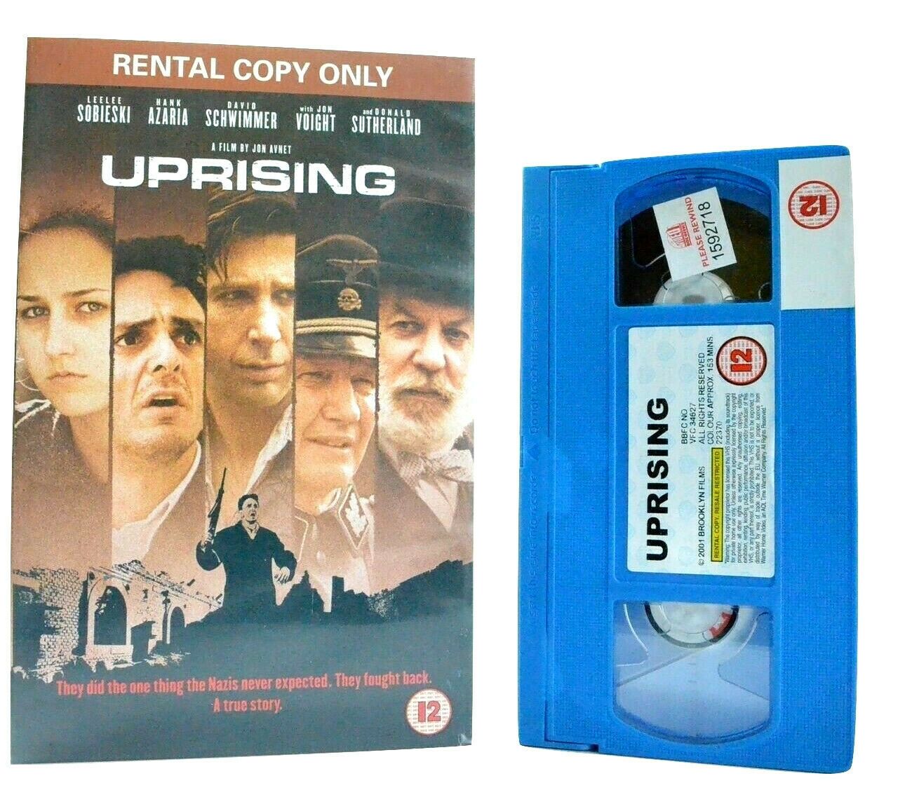 Uprising: War/Drama T.V. Series - Warsaw Ghetto Uprising - David Schwimmer - VHS-