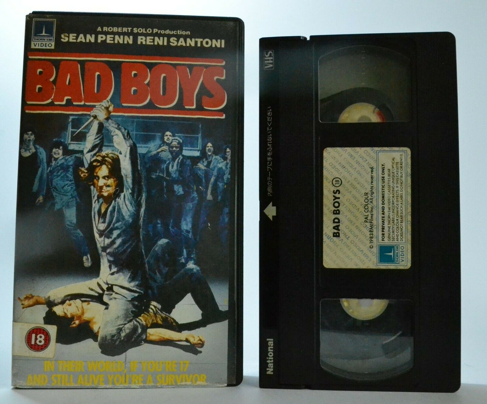 Bad Boys: Thorn EMI Pre-Cert - Prison Drama - Sean Penn/Reni Santoni - Pal VHS-