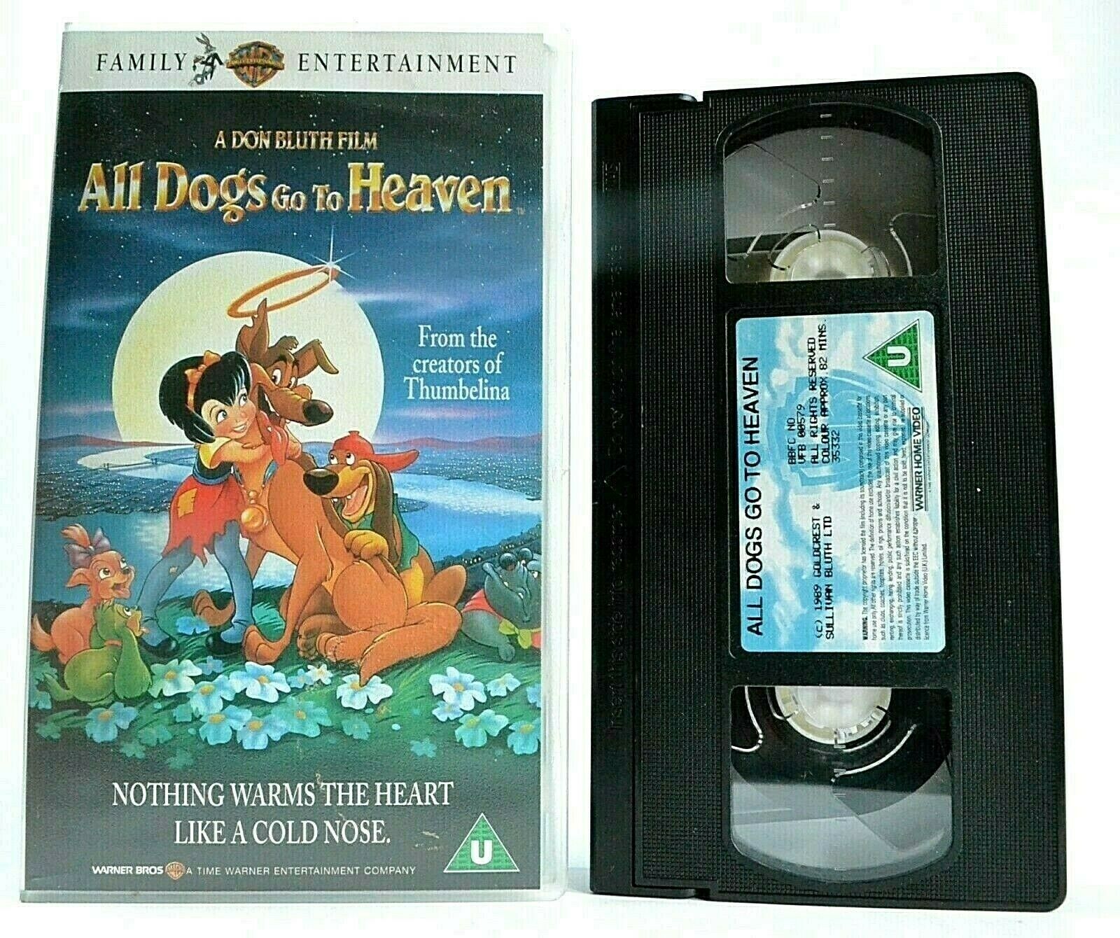 All Dogs Go To Heaven (1989); [Don Bluth] - Animated Musical - Children's - VHS-