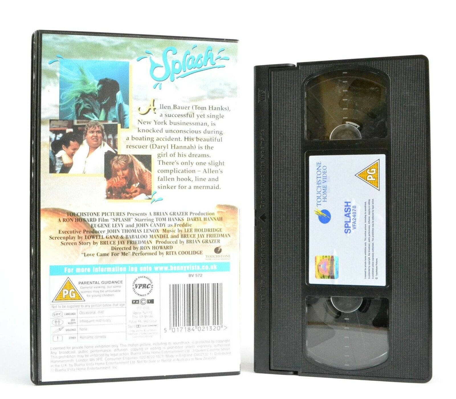 Splash: Film By R.Howard - Romantic Comedy (1984) - T.Hanks/D.Hannah - Pal VHS-