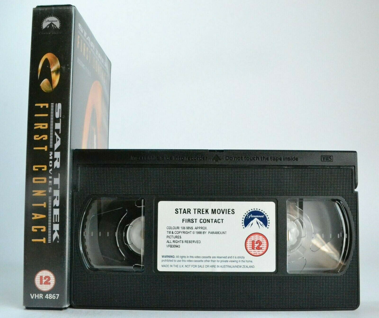 Star Trek: First Contact (1996) - Sci-Fi/Space Opera - Patrick Stewart - Pal VHS-