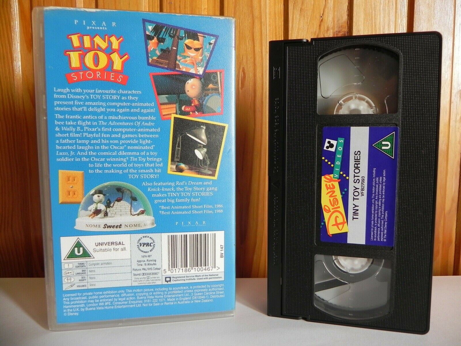 Tiny Toy Stories: Walt Disney - 5 Computer Animated Stories - Children's - VHS-