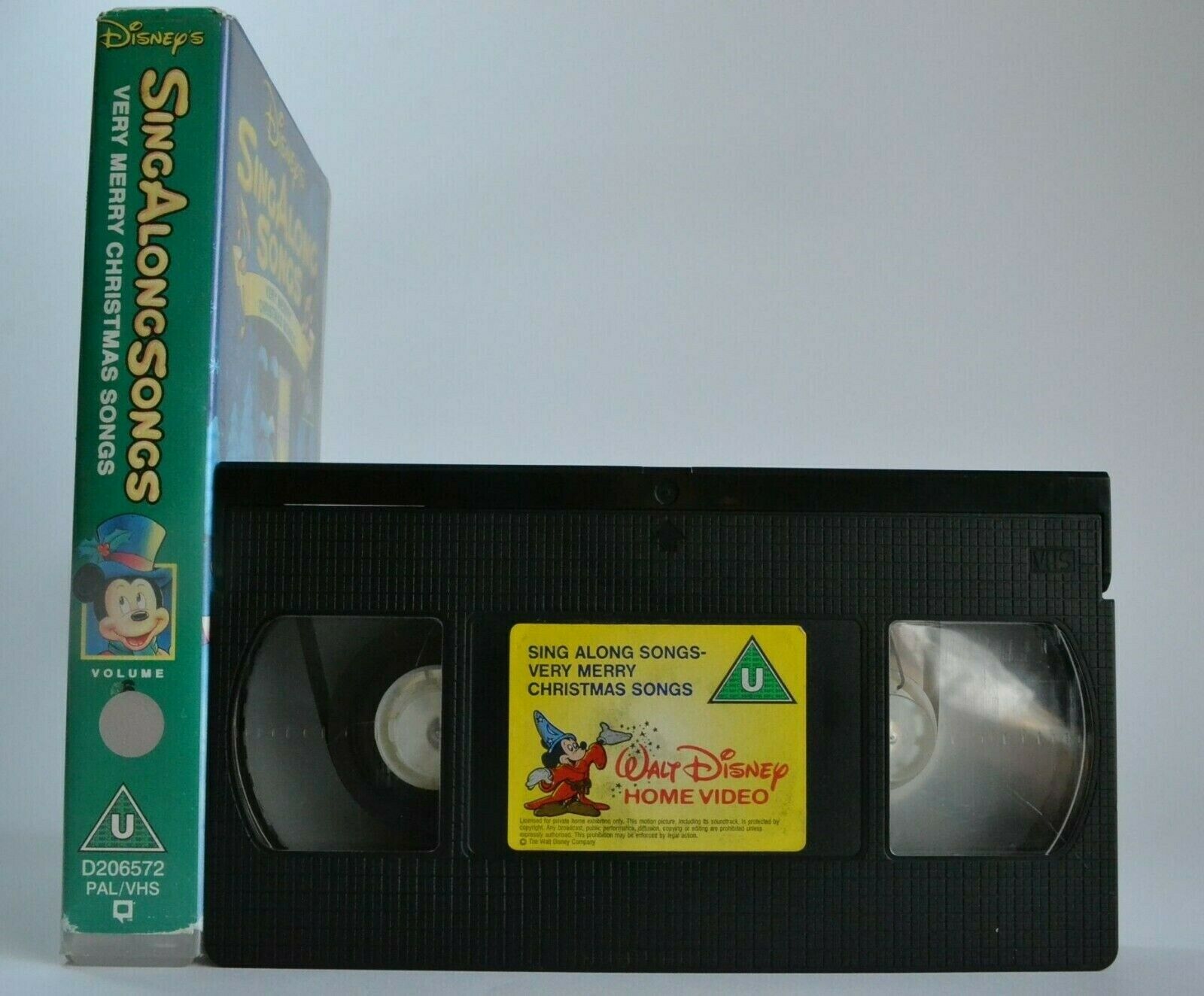 Disney Sing Along Songs: Very Merry Christmas Songs - Animated - Kids - Pal VHS-