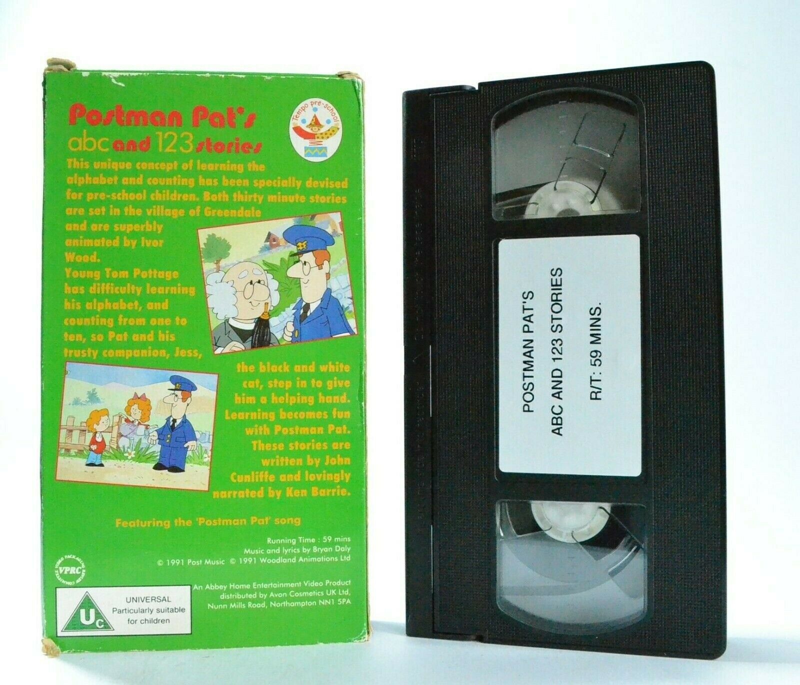 Postman Pat: ABC And 1,2,3 Stories: Narrated Ken Barrie - Educational - Pal VHS-