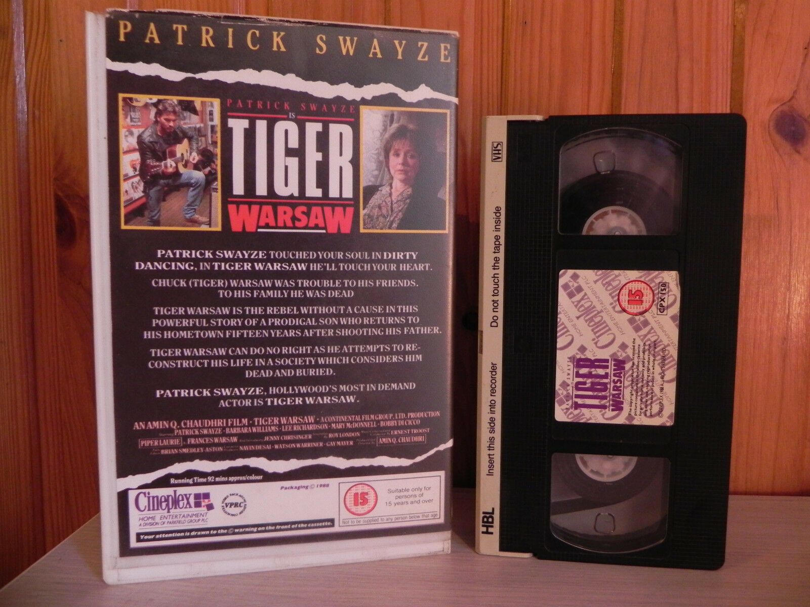 TIGER WARSAW - Patrick Swayze - "Rebel Without A Cause" - Ex-Rental Video - VHS-