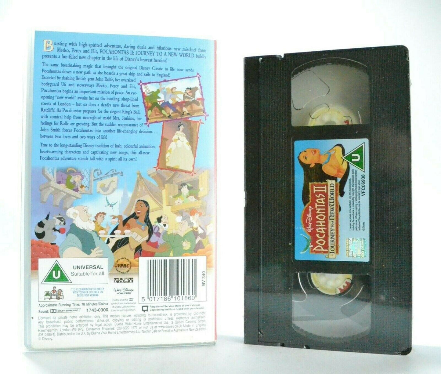 Pocahontas 2: Journey To A New World - Brand New Sealed - Disney - Kids - VHS-