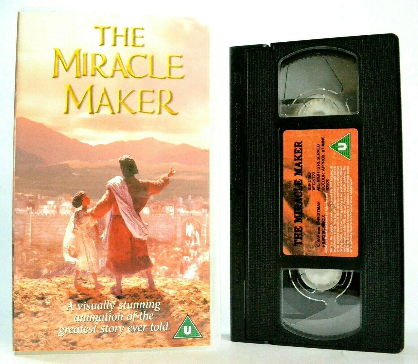 The Miracle Maker: 3D Model Animation - Life Of Jesus - Ralph Fiennes - Pal VHS-
