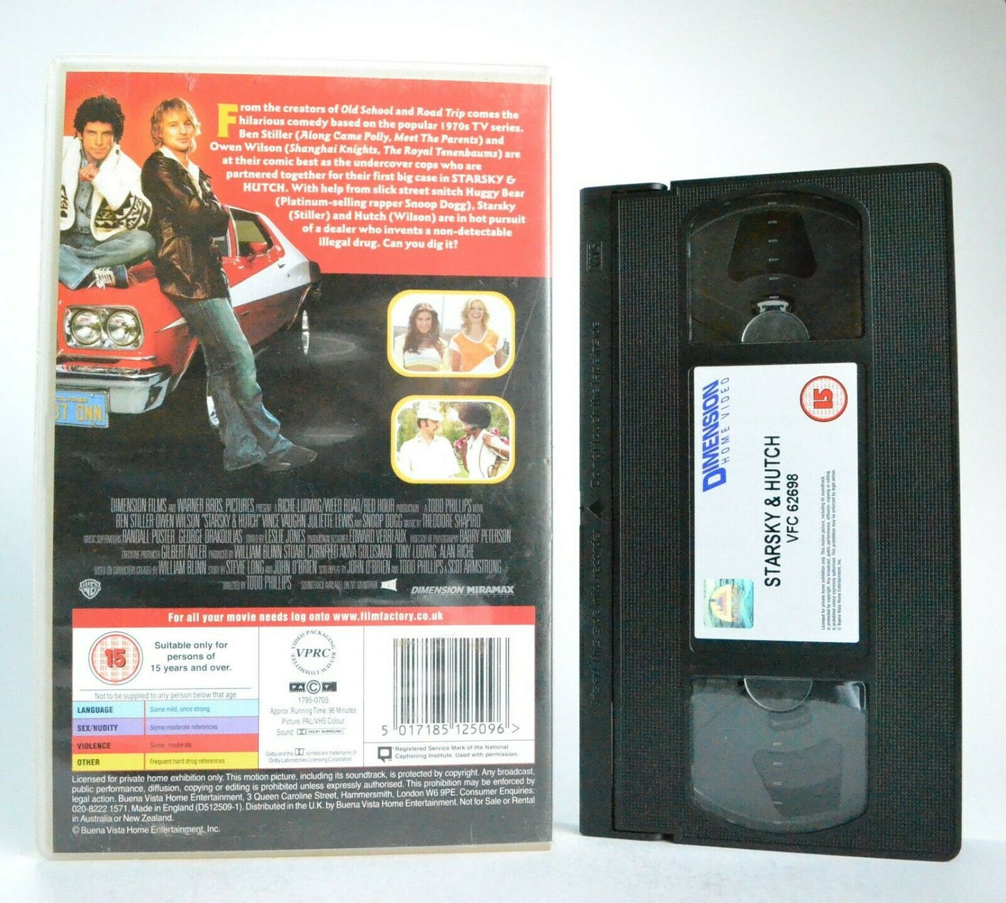 Starsky And Hutch (2004): Buddy Cop Action Comedy - Ben Stiller - Pal VHS-