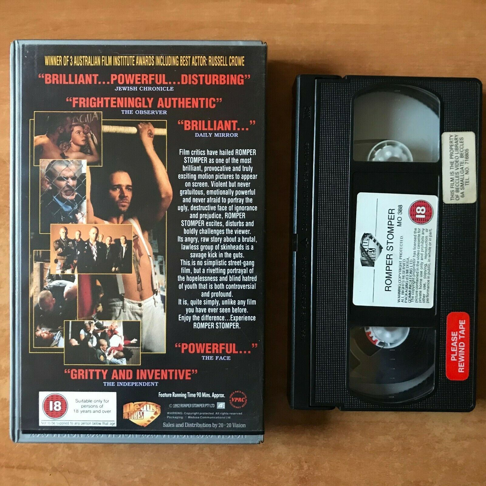 Romper Stomper; [Geoffrey Wright]: Drama - Large Box - Russell Crowe - Pal VHS-