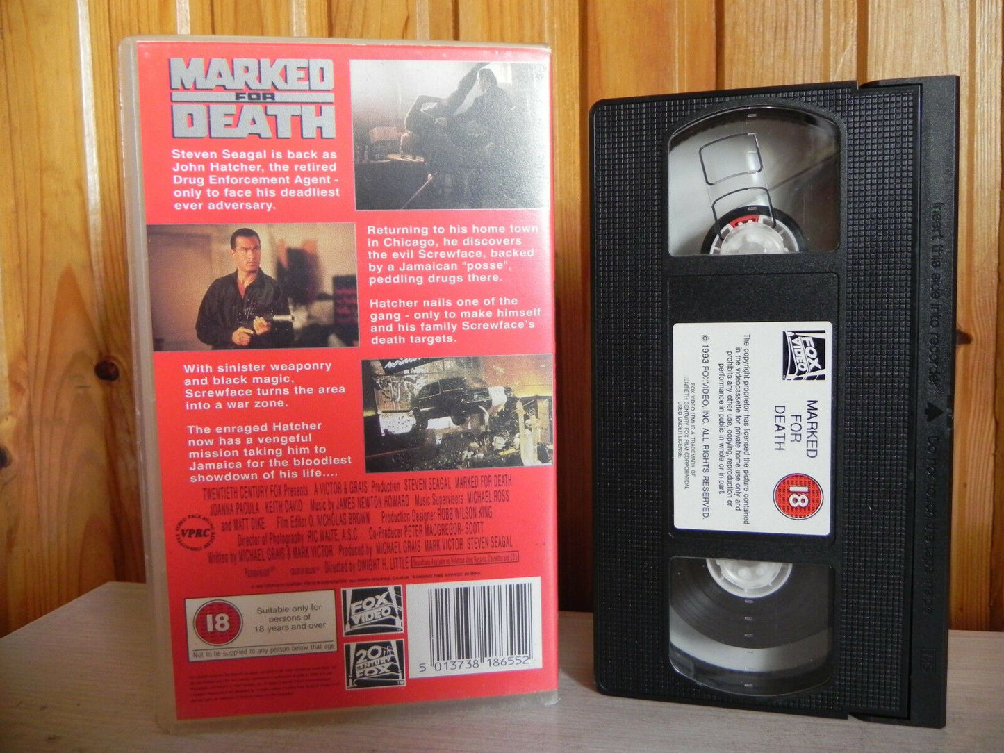 Marked For Death - Fox Video - Action - He's A Good Cop In A Bad Mood - VHS-
