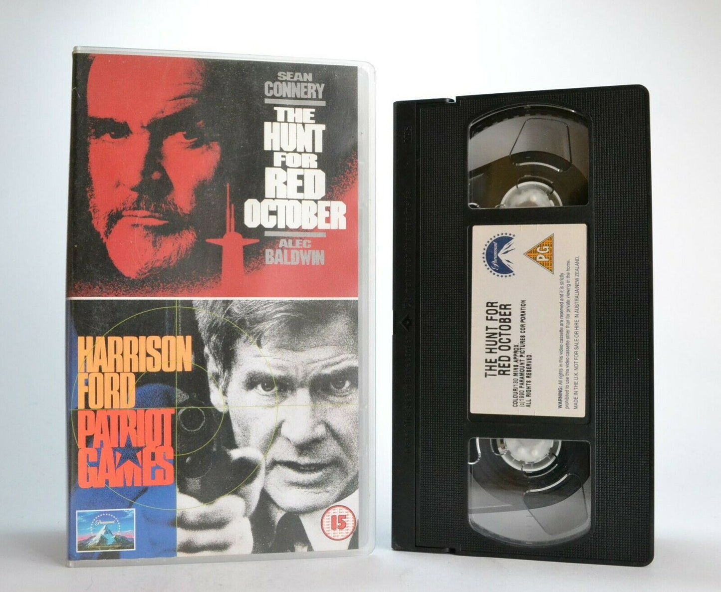 The Hunt For Red October/Patriot Games: 2 On 1 Movies - S.Connery/H.Ford - VHS-
